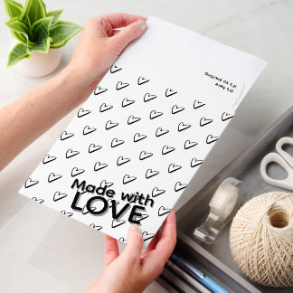 Personalized Heart Made With Love QR code Business Envelope Mailers