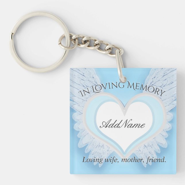 Personalized Heart Memorial Keychain (Front)