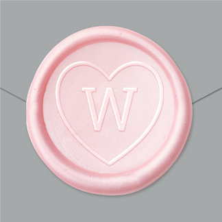 Personalized Heart Monogram Initial Wedding Wax Seal Sticker