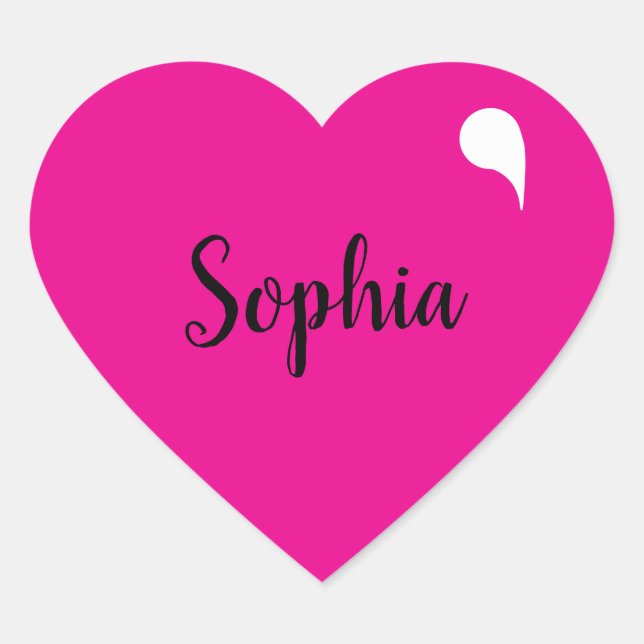 Personalized Heart Name Stickers (Front)