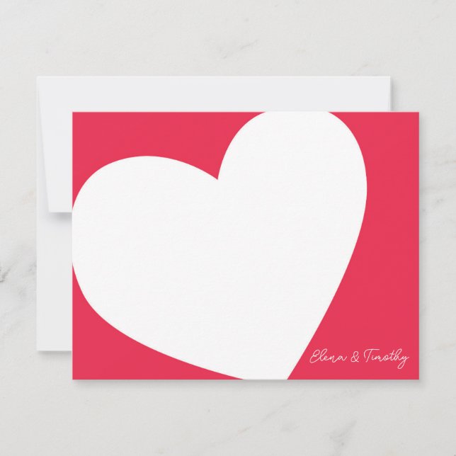 Personalized Heart Note Card (Front)