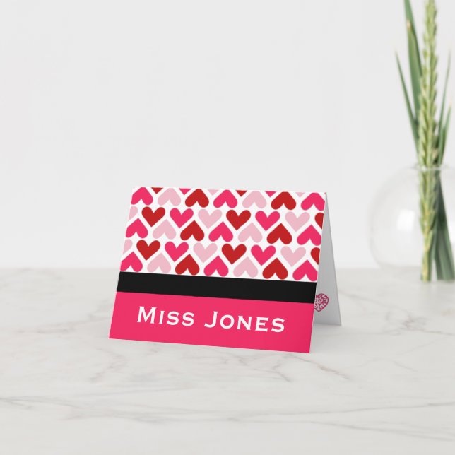 Personalized Heart Note Cards (Front)