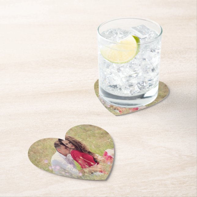 Personalized Heart Paper Coaster (Insitu)
