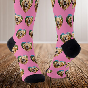 Personalized Heart Pet Photo Socks
