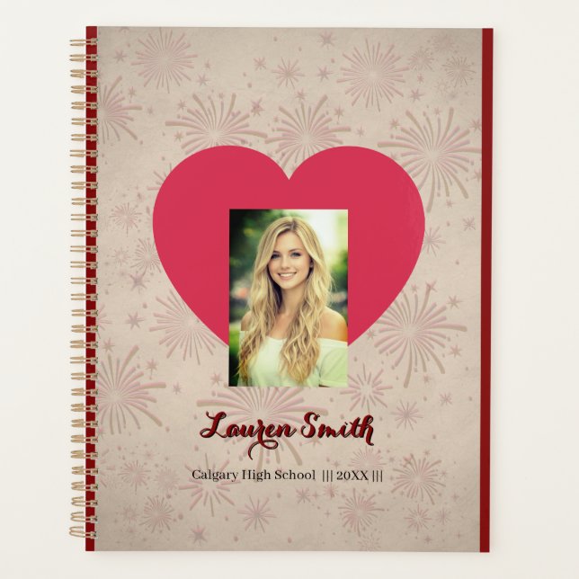 Personalized Heart Photo Planner  (Front)
