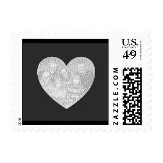 Personalized Heart Photo Postage Stamps