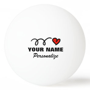 Personalized heart ping pong ball for table tennis