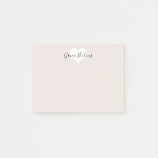 Personalized Heart Post It Notes