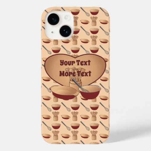 Personalized Heart Retro Kitchen Cooking Case_Mate iPhone 14 Case