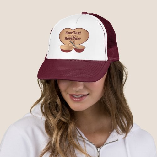 Personalized Heart Retro Kitchen Cooking Trucker Hat
