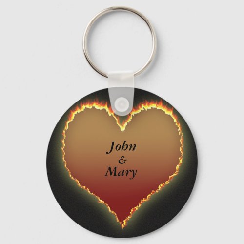 Personalized Heart Romance Keychain