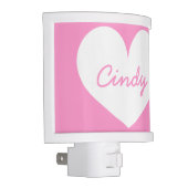 Personalized heart shape night light for kids room (Right)
