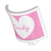 Personalized heart shape night light for kids room (Angled)