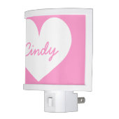 Personalized heart shape night light for kids room (Left)