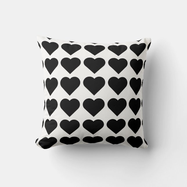 Personalized Heart Shape Pattern Custom Pillow Pou (Front)