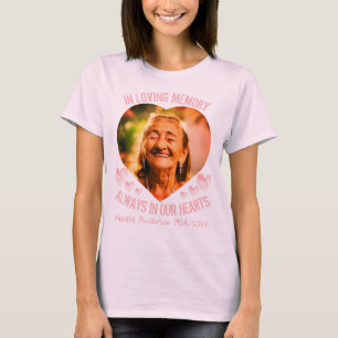 personalized heart shape photo and text T-Shirt