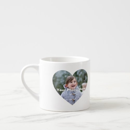 Personalized Heart_Shaped Photo Espresso Mug