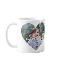Personalized Heart-Shaped Photo Mug