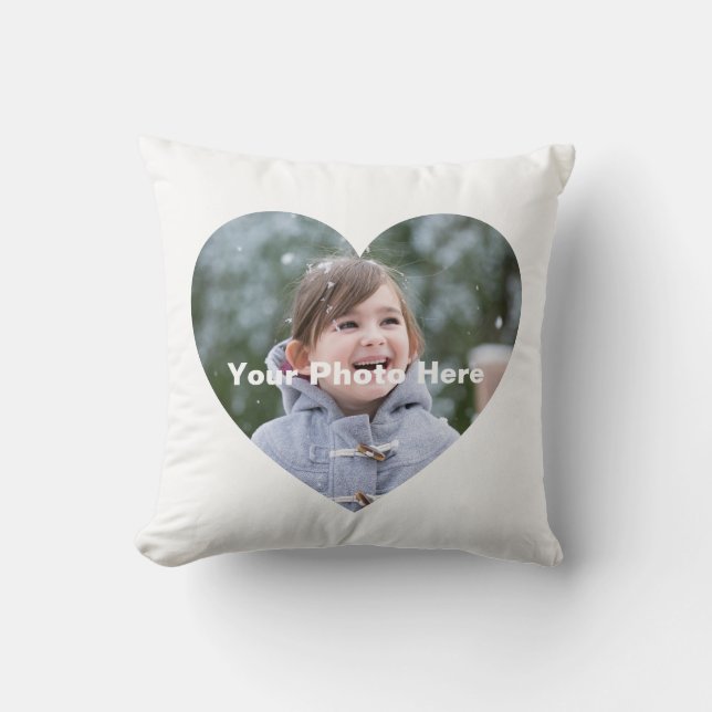 Personalized Heart-Shaped Photo Pillow (Front)