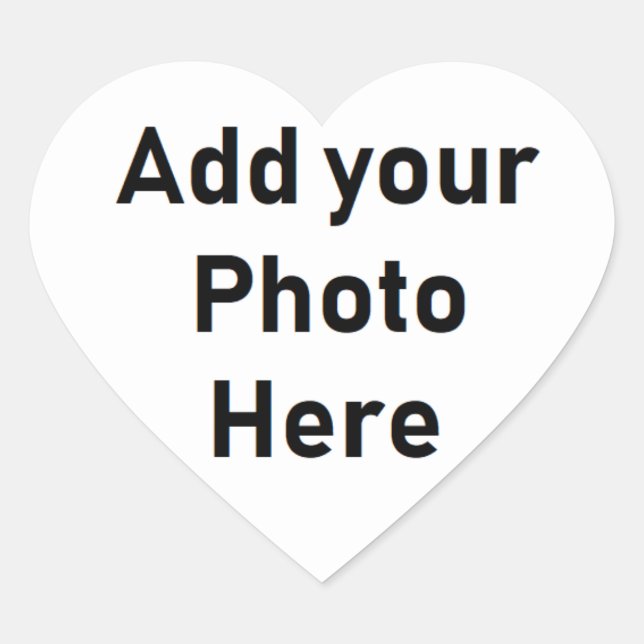 Personalized Heart Shaped Photo Small Stickers (Front)