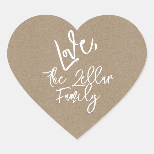 Personalized Heart shaped Sticker (Front)