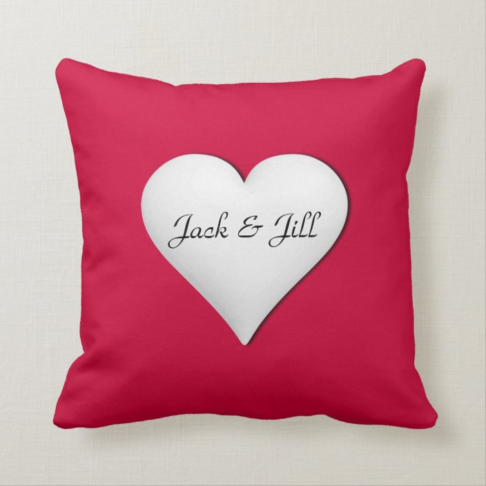 heart shaped throw pillow