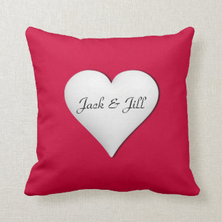 Personalized Heart Shaped Throw Pillow