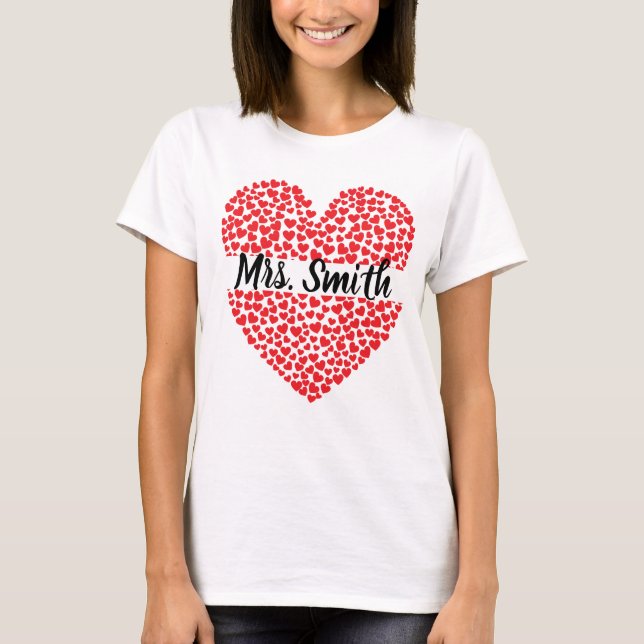 Personalized Heart Shirt for Teachers (Front)