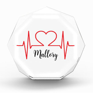 Personalized Heart Simple Medical Acrylic Award