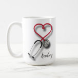 Personalized Heart Stethoscope Coffee Mug at Zazzle