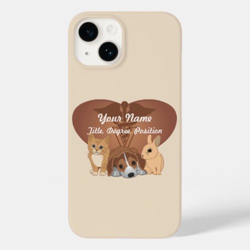 Personalized Heart Veterinary Animals Case_Mate iPhone 14 Case