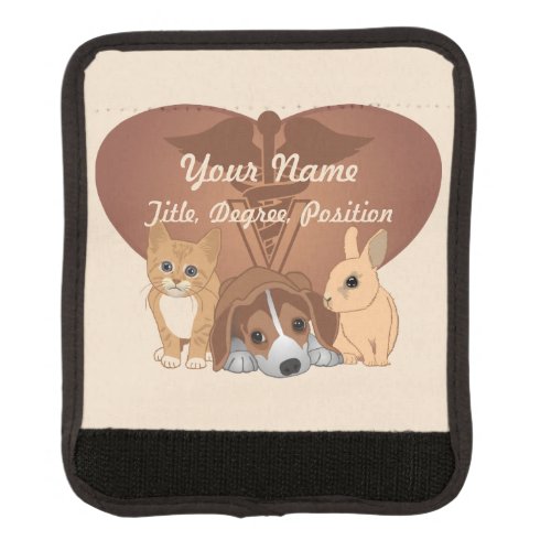 Personalized Heart Veterinary Animals Luggage Handle Wrap