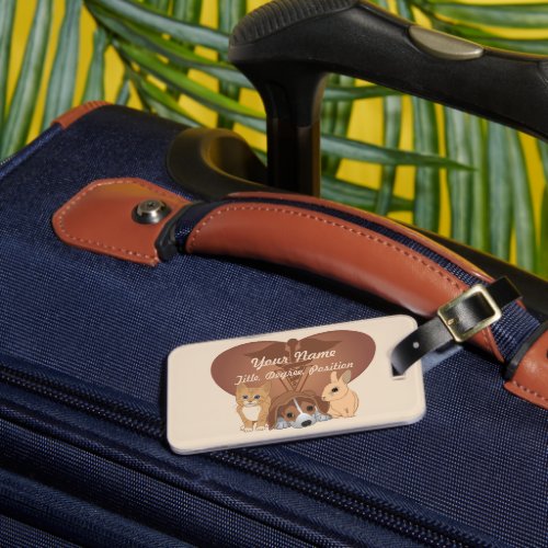 Personalized Heart Veterinary Animals Luggage Tag