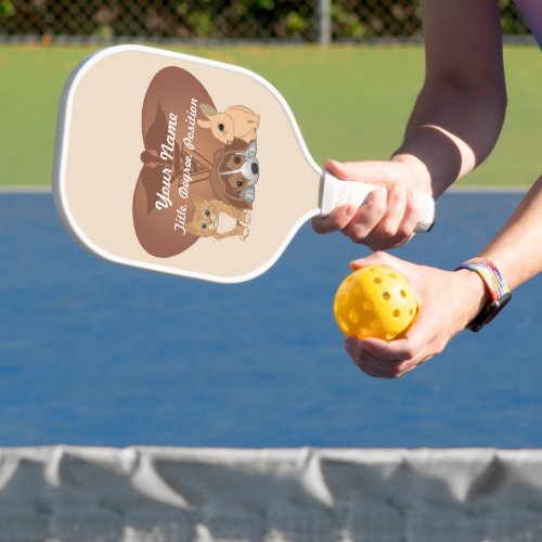 Personalized Heart Veterinary Animals Pickleball Paddle