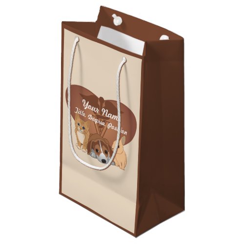 Personalized Heart Veterinary Animals Small Gift Bag