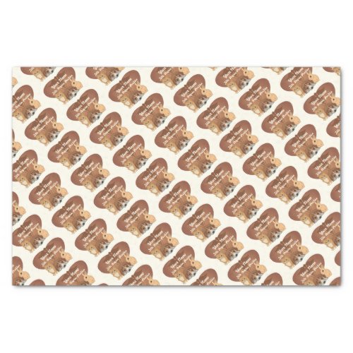 Personalized Heart Veterinary Animals Tissue Paper