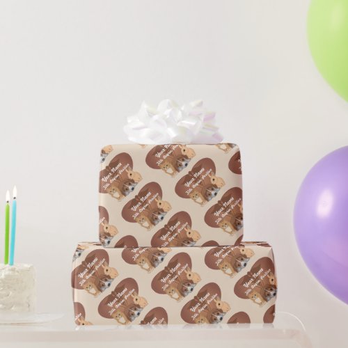 Personalized Heart Veterinary Animals Wrapping Paper