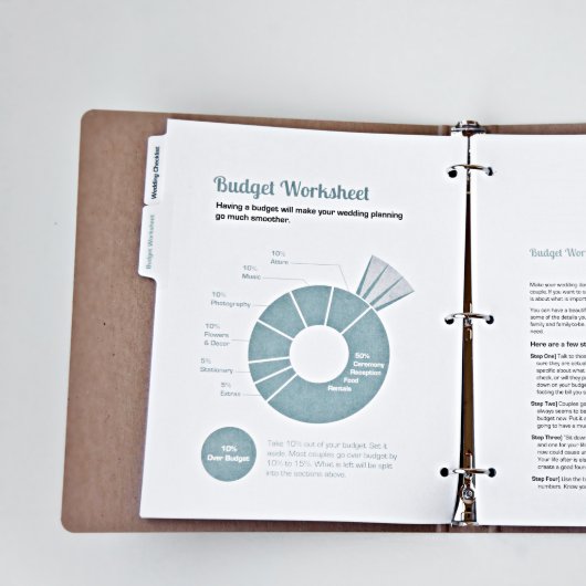 Personalized Heart w/Arrow Wedding Binder (Peek Inside)