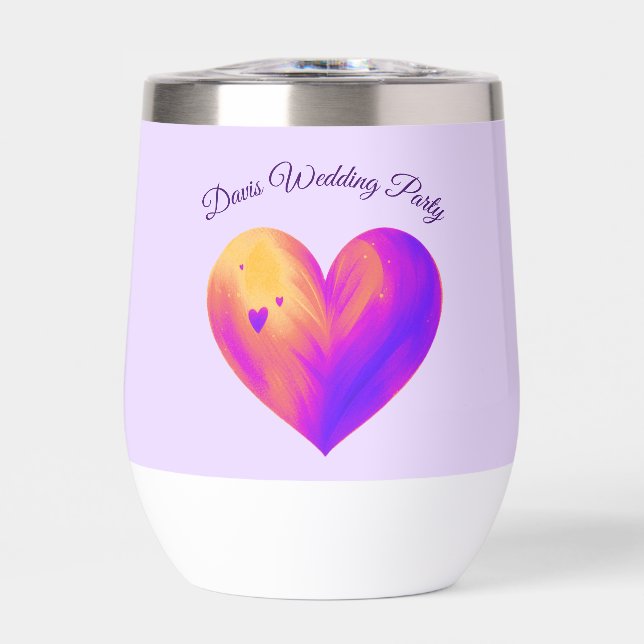 Personalized Heart Wine Tumbler (Front)