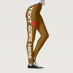 Personalized Heartbeat over Brown Leggings