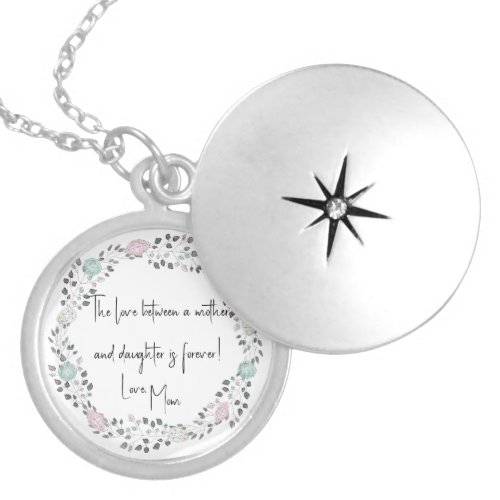 Personalized heartfelt message for your loved one locket necklace