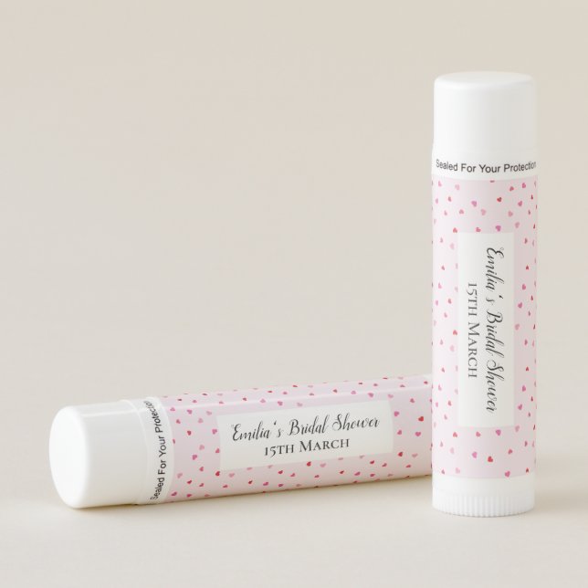 Personalized Hearts Confetti Lip Balm (Front)