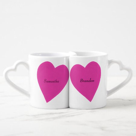 Personalized Hearts Lovers Heart Mugs