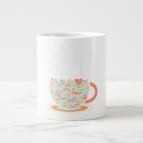 Personalized Hearts Printed Tea_Coffee Mug