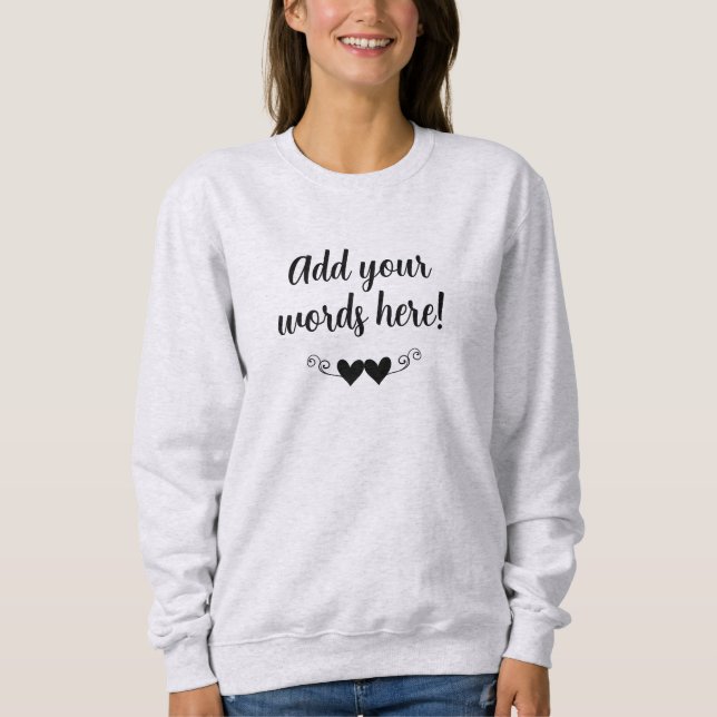 Personalized Hearts Women's Sweatshirt (Front)