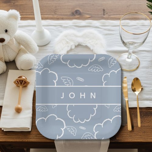 Personalized Heavenly Angel Halo Cloud  Blue  