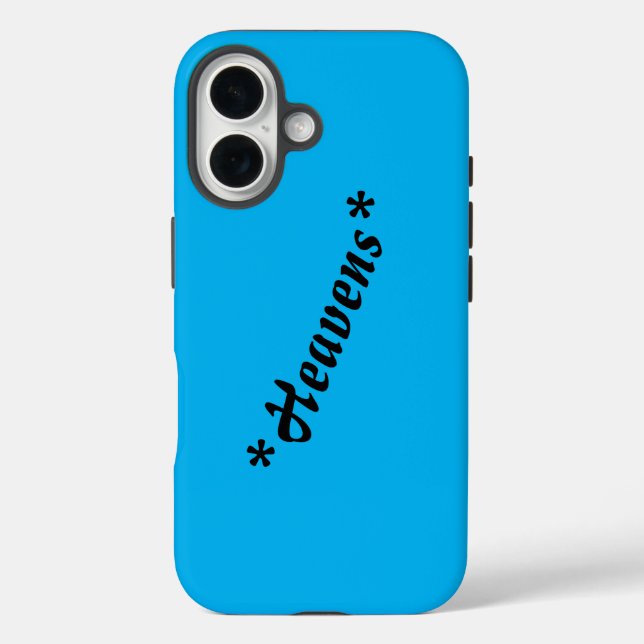 Personalized "Heavens" custom Tough iPhone 16 Case (Back)
