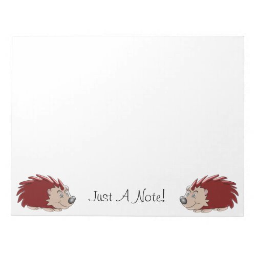 Personalized Hedgehog Design Notepad