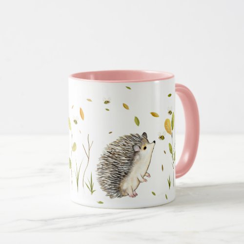 Personalized hedgehog mug