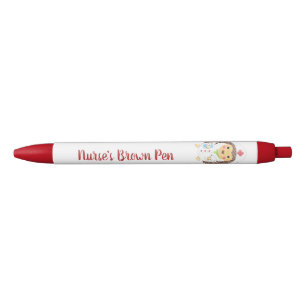 Personalized hedgehog school nurse pen